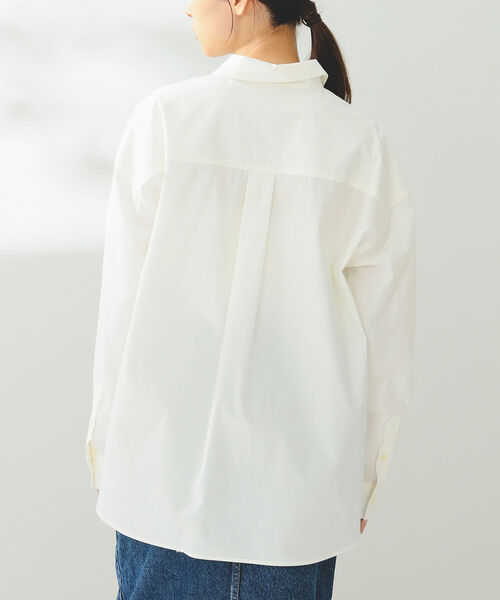B:MING by BEAMS（ビーミングバイビームス）の「B:MING by BEAMS / オーガニック オーバー シャツ（シャツ/ブラウス・レディース・ピンク/オフホワイト・SMALL/MEDIUM）」の13枚目の写真