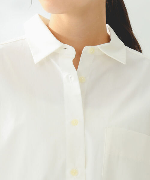 B:MING by BEAMS（ビーミングバイビームス）の「B:MING by BEAMS / オーガニック オーバー シャツ（シャツ/ブラウス・レディース・ピンク/オフホワイト・SMALL/MEDIUM）」の4枚目の写真
