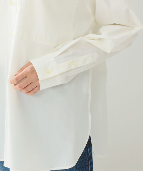 B:MING by BEAMS（ビーミングバイビームス）の「B:MING by BEAMS / オーガニック オーバー シャツ（シャツ/ブラウス・レディース・ピンク/オフホワイト・SMALL/MEDIUM）」の8枚目の写真
