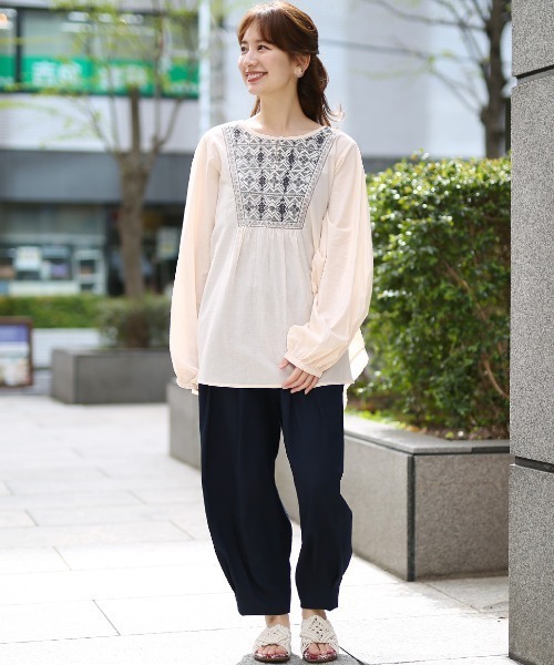 チチカカ（チチカカ）の「バイカラー刺繍チュニック 【大きい