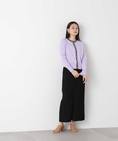 N.（N. Natural Beauty Basic）（エヌエヌナチュラルビューティーベーシック）の「◆タックナローロングスカート（スカート・レディース・イエロー/ブラック・MEDIUM）」の20枚目の写真