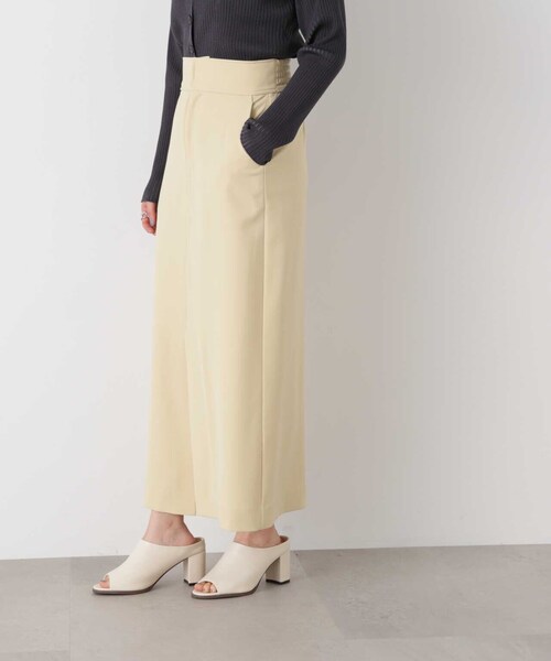 N.（N. Natural Beauty Basic）（エヌエヌナチュラルビューティーベーシック）の「◆タックナローロングスカート（スカート・レディース・イエロー/ブラック・MEDIUM）」の14枚目の写真