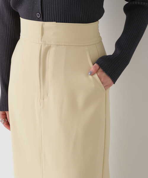 N.（N. Natural Beauty Basic）（エヌエヌナチュラルビューティーベーシック）の「◆タックナローロングスカート（スカート・レディース・イエロー/ブラック・MEDIUM）」の16枚目の写真