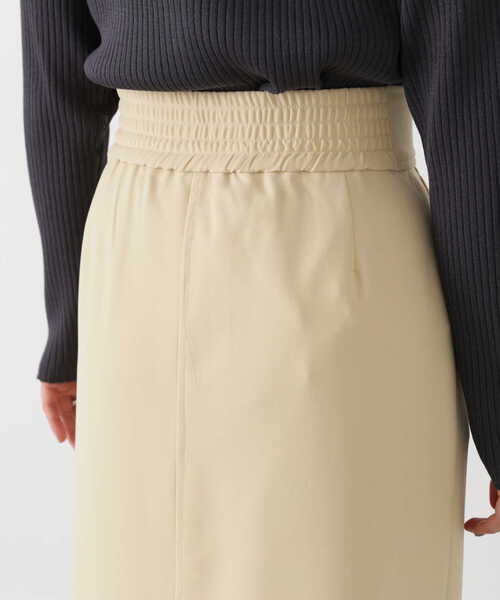 N.（N. Natural Beauty Basic）（エヌエヌナチュラルビューティーベーシック）の「◆タックナローロングスカート（スカート・レディース・イエロー/ブラック・MEDIUM）」の18枚目の写真