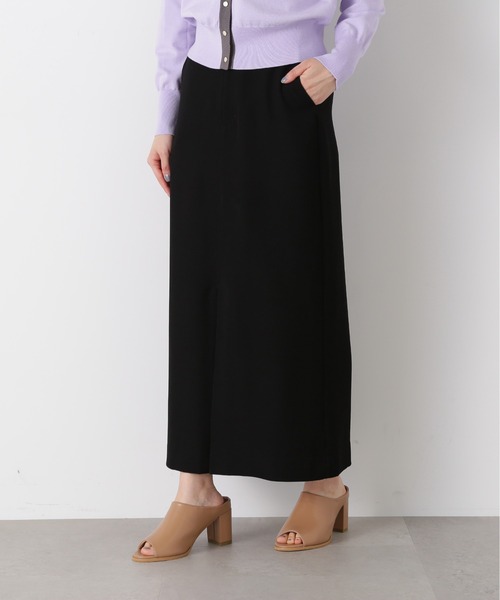 N.（N. Natural Beauty Basic）（エヌエヌナチュラルビューティーベーシック）の「◆タックナローロングスカート（スカート・レディース・イエロー/ブラック・MEDIUM）」の3枚目の写真