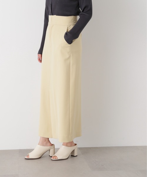 N.（N. Natural Beauty Basic）（エヌエヌナチュラルビューティーベーシック）の「◆タックナローロングスカート（スカート・レディース・イエロー/ブラック・MEDIUM）」の9枚目の写真