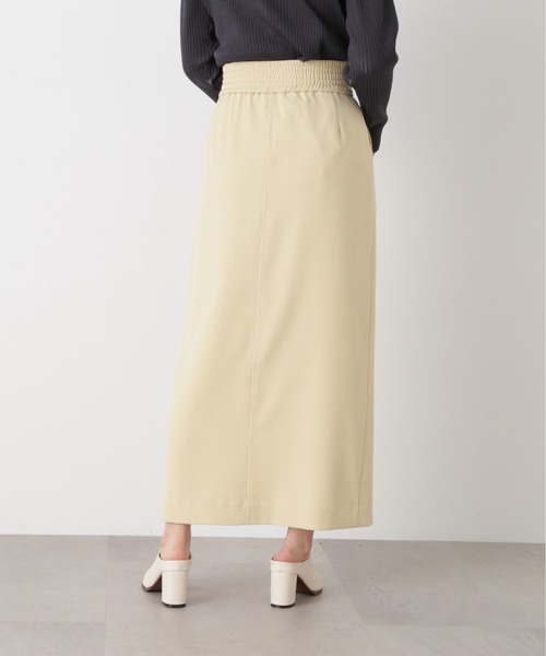 N.（N. Natural Beauty Basic）（エヌエヌナチュラルビューティーベーシック）の「◆タックナローロングスカート（スカート・レディース・イエロー/ブラック・MEDIUM）」の10枚目の写真