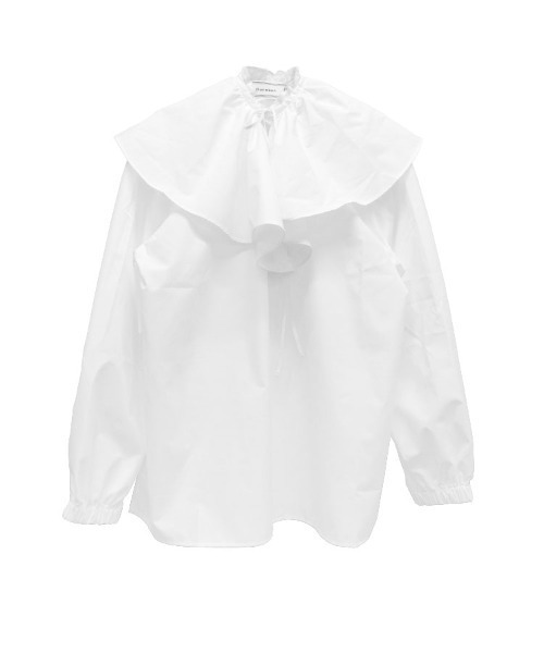 DONOBAN（ドノバン）の「ラッフルカラーブラウス（シャツ/ブラウス・レディース・ブルー/ホワイト/ネイビー・F）」の17枚目の写真