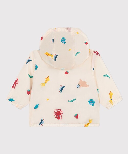 PETIT BATEAU（プチバトー）の「プリントサンブレーカー（マウンテンパーカー・キッズ・ホワイト・18MONTH/24MONTH/36MONTH/12MONTH）」の5枚目の写真