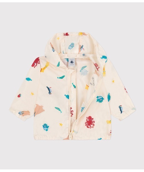 PETIT BATEAU（プチバトー）の「プリントサンブレーカー（マウンテンパーカー・キッズ・ホワイト・18MONTH/24MONTH/36MONTH/12MONTH）」の6枚目の写真