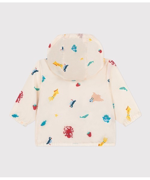 PETIT BATEAU（プチバトー）の「プリントサンブレーカー（マウンテンパーカー・キッズ・ホワイト・18MONTH/24MONTH/36MONTH/12MONTH）」の4枚目の写真