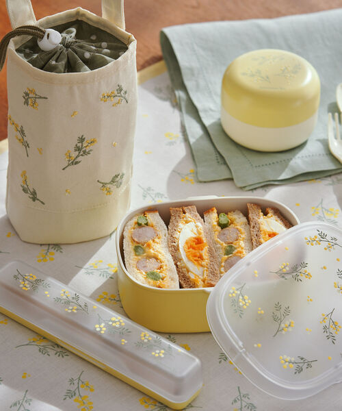 Afternoon Tea(アフタヌーンティー)の「山中塗ミモザ抗菌ワンタッチランチボックスM(お弁当箱・レディース・イエロー・ONE SIZE)」の2枚目の写真