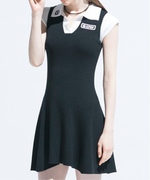 CPG GOLF グレー♡スキッパーニットドレス ♡新品未使用♡ゴルフウェア♡ CPG GOLF（シーピージーゴルフ）の「スキッパーニットドレス