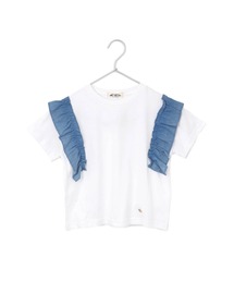 MAKE YOUR DAY（メイクユアデイ）の「デニムフリル半袖Tシャツ■150.160cm（Tシャツ/カットソー・キッズ）」