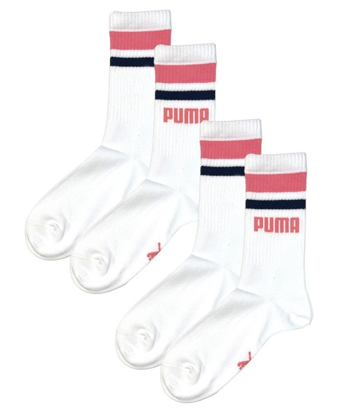 PUMA（プーマ）の「PUMA プーマ ブランド ロゴ ワンポイント 消臭加工 ショートソックス 靴下 3足セット 23cm 24cm 25cm（ソックス/靴下・レディース・ベージュ/ホワイト×ピンク/ホワイト×ブラック/ブラック×グリーン/ブラック/マルチ/ホワイト・23-25cm）」の4枚目の写真