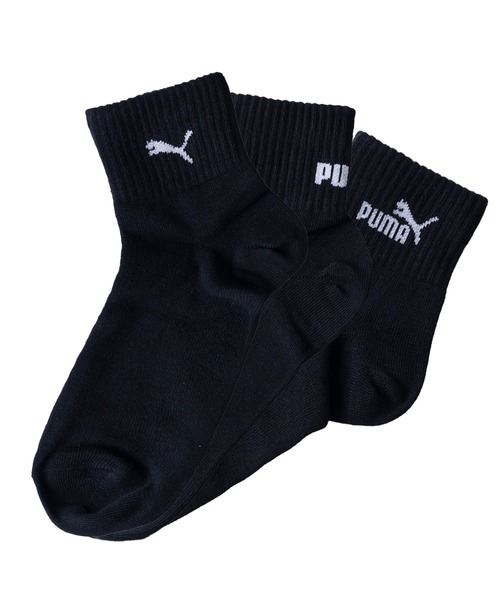 PUMA（プーマ）の「PUMA プーマ ブランド ロゴ ワンポイント 消臭加工 ショートソックス 靴下 3足セット 23cm 24cm 25cm（ソックス/靴下・レディース・ベージュ/ホワイト×ピンク/ホワイト×ブラック/ブラック×グリーン/ブラック/マルチ/ホワイト・23-25cm）」の5枚目の写真