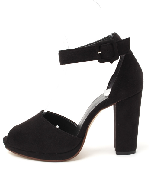 STUDIOUS(ステュディオス)の「STUDIOUS スウェードベルト付オープントゥサンダル*(サンダル・レディース・ブラック/ライトグレー/ブルー・SMALL/MEDIUM/LARGE)」の7枚目の写真