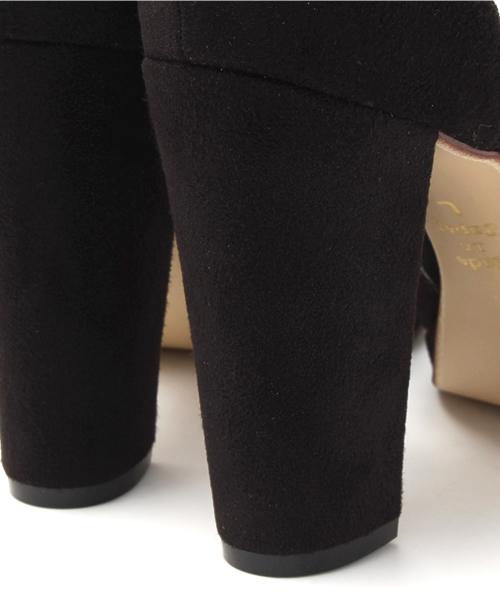 STUDIOUS(ステュディオス)の「STUDIOUS スウェードベルト付オープントゥサンダル*(サンダル・レディース・ブラック/ライトグレー/ブルー・SMALL/MEDIUM/LARGE)」の4枚目の写真