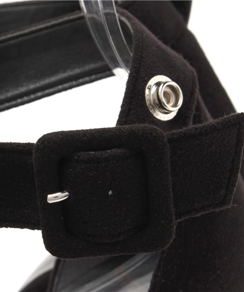 STUDIOUS(ステュディオス)の「STUDIOUS スウェードベルト付オープントゥサンダル*(サンダル・レディース・ブラック/ライトグレー/ブルー・SMALL/MEDIUM/LARGE)」の5枚目の写真