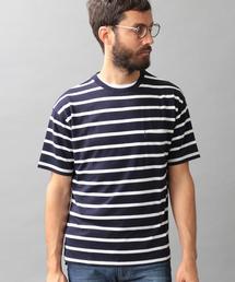 BEAUTY&YOUTH UNITED ARROWS | BY コットン レーヨン ボーダー Tシャツ(Tシャツ/カットソー)