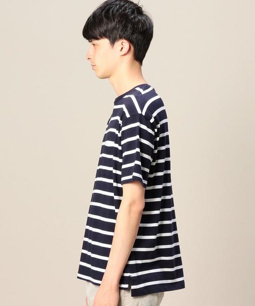 BEAUTY&YOUTH UNITED ARROWS（ビューティーアンドユースユナイテッドアローズ）の「BY コットン レーヨン ボーダー Tシャツ◆（Tシャツ/カットソー・メンズ・ネイビー/ホワイト・LARGE/MEDIUM/SMALL）」の13枚目の写真