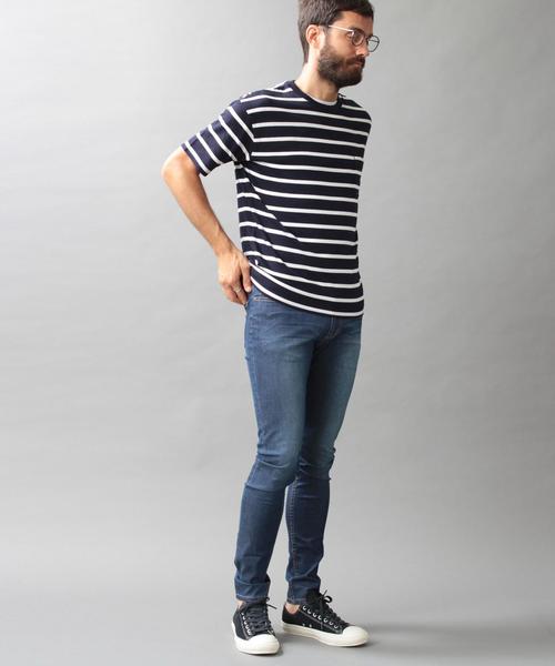 BEAUTY&YOUTH UNITED ARROWS（ビューティーアンドユースユナイテッドアローズ）の「BY コットン レーヨン ボーダー Tシャツ◆（Tシャツ/カットソー・メンズ・ネイビー/ホワイト・LARGE/MEDIUM/SMALL）」の15枚目の写真