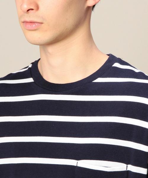 BEAUTY&YOUTH UNITED ARROWS（ビューティーアンドユースユナイテッドアローズ）の「BY コットン レーヨン ボーダー Tシャツ◆（Tシャツ/カットソー・メンズ・ネイビー/ホワイト・LARGE/MEDIUM/SMALL）」の16枚目の写真