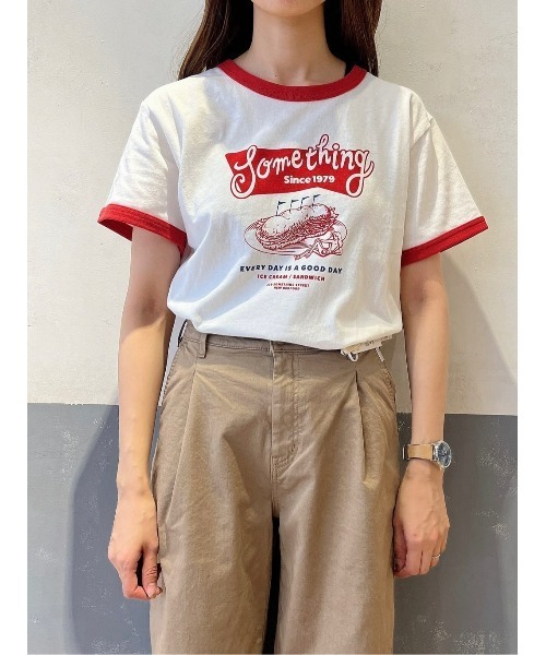 SOMETHING(サムシング)の「【SOMETHING】ヴィンテージリンガーTシャツ(Tシャツ/カットソー・レディース・レッド・M/L)」の10枚目の写真