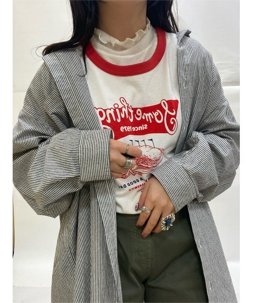 SOMETHING(サムシング)の「【SOMETHING】ヴィンテージリンガーTシャツ(Tシャツ/カットソー・レディース・レッド・M/L)」の13枚目の写真