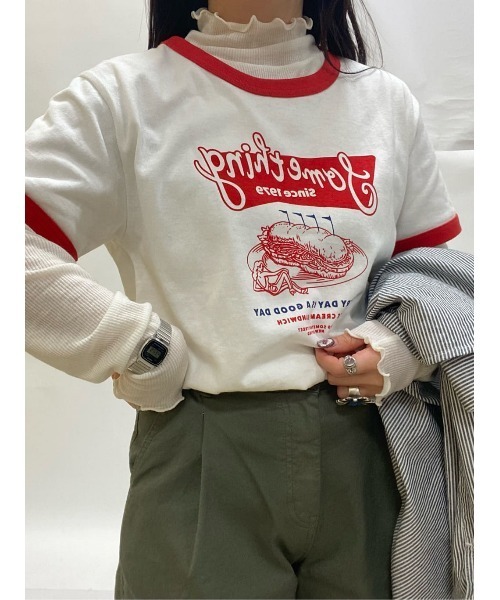 SOMETHING(サムシング)の「【SOMETHING】ヴィンテージリンガーTシャツ(Tシャツ/カットソー・レディース・レッド・M/L)」の14枚目の写真