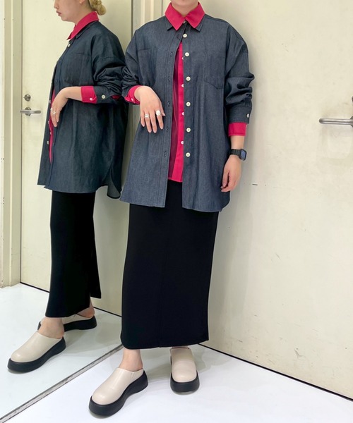 FOREVER 21（フォーエバー トゥエンティーワン）の「メッシュシアーシャツ（シャツ/ブラウス・レディース・ピンク/ブルー/グリーン/ホワイト/ブラック/グレー・FREE）」の16枚目の写真