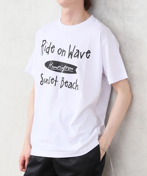 ARCADE（アーケード）の「サーフデザイン 半袖クルーネック プリントTシャツ DORE.H（Tシャツ/カットソー・メンズ・サックスブルー系2/ブラック系その他/ホワイト系その他3/ピンク系その他3/イエロー系その他3/ホワイト系その他2/ブラック系その他2/ホワイト系その他/ブラック系その他3/サックスブルー系/イエロー系その他/ピンク系その他2・LL/L/M）」の3枚目の写真