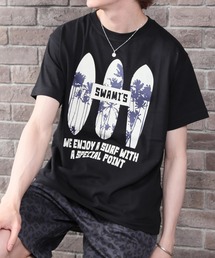 サーフデザイン 半袖クルーネック プリントTシャツ DORE.H