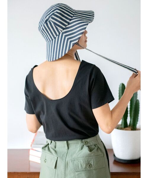 Ungrid（アングリッド）の「総柄デザインバケットハット（ハット・レディース・ベージュ/ネイビー・FREE）」の5枚目の写真