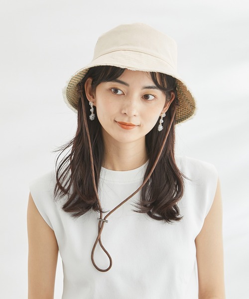 Casselini(キャセリーニ)の「【Casselini/キャセリーニ別注】リバーシブルアドベンチャーハット(ハット・レディース・ブラック/キナリ・FREE)」の1枚目の写真