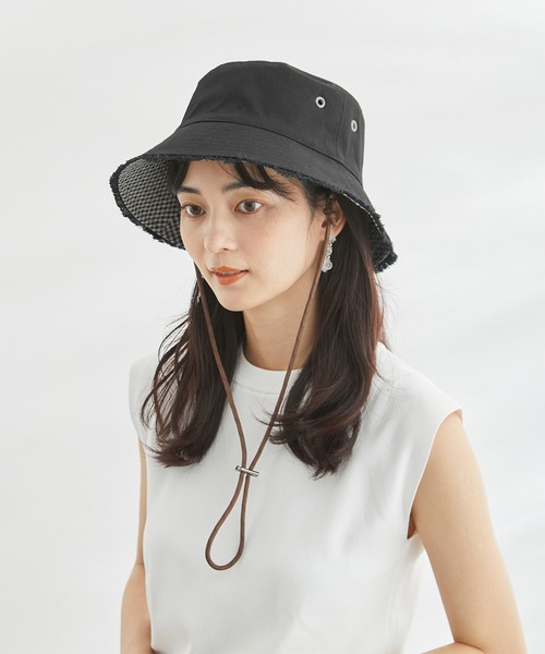 Casselini(キャセリーニ)の「【Casselini/キャセリーニ別注】リバーシブルアドベンチャーハット(ハット・レディース・ブラック/キナリ・FREE)」の2枚目の写真