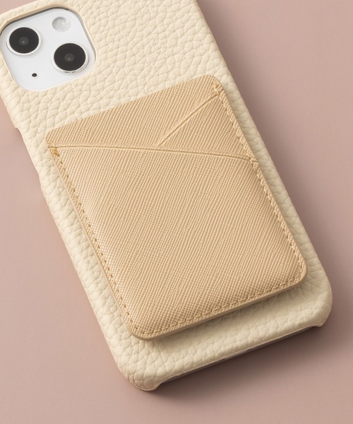 emonique（エモニーク）の「スマホ ポケットカードホルダー PUレザー（スマホグッズ・レディース・ブラック/グレー/ゴールド/ピンク・FREE）」の4枚目の写真