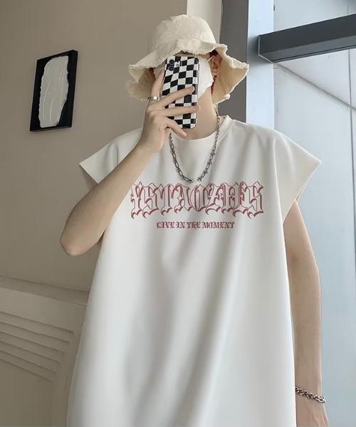 .KOM(ドットコム)の「『.KOM/ドットケーオーエム』フロントロゴノンスリーブTEE 【CN】(Tシャツ/カットソー・メンズ・グレー/ブラック/ホワイト・FREE)」の7枚目の写真
