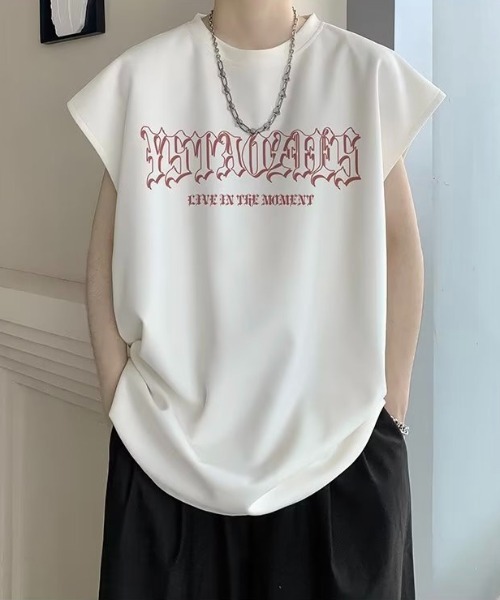 .KOM(ドットコム)の「『.KOM/ドットケーオーエム』フロントロゴノンスリーブTEE 【CN】(Tシャツ/カットソー・メンズ・グレー/ブラック/ホワイト・FREE)」の4枚目の写真