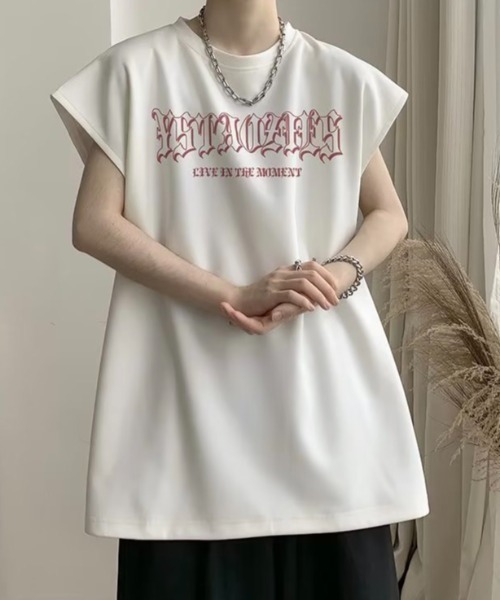 .KOM(ドットコム)の「『.KOM/ドットケーオーエム』フロントロゴノンスリーブTEE 【CN】(Tシャツ/カットソー・メンズ・グレー/ブラック/ホワイト・FREE)」の5枚目の写真