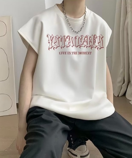 .KOM(ドットコム)の「『.KOM/ドットケーオーエム』フロントロゴノンスリーブTEE 【CN】(Tシャツ/カットソー・メンズ・グレー/ブラック/ホワイト・FREE)」の6枚目の写真