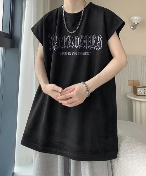 .KOM(ドットコム)の「『.KOM/ドットケーオーエム』フロントロゴノンスリーブTEE 【CN】(Tシャツ/カットソー・メンズ・グレー/ブラック/ホワイト・FREE)」の9枚目の写真
