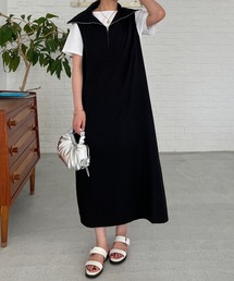 un dix cors | Tシャツセットハーフジップワンピース(ワンピース)