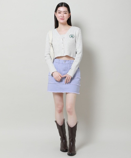 MAGPIEROBIN(マグパイロビン)の「MAGPIE ROBIN/ワッフルカーデSET 2905153(アンサンブル・レディース・ライトグレー/ネイビー・FREE)」の3枚目の写真