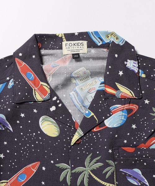 F.O.KIDS(エフオーキッズ)の「F.O.KIDS/エフオーキッズ ALOHA SHIRT アロハシャツ(シャツ/ブラウス・キッズ・ブルー/レインボー/チャコール/ブラウン・140/130/120)」の12枚目の写真