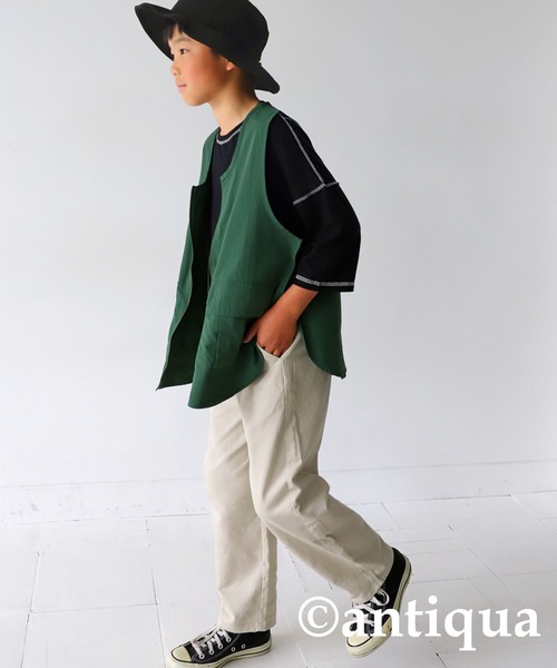 antiqua（アンティカ）の「水陸両用ドライ素材ベスト（ベスト・キッズ・ブラック/カーキ・160/120/140）」の15枚目の写真