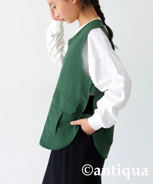 antiqua（アンティカ）の「水陸両用ドライ素材ベスト（ベスト・キッズ・ブラック/カーキ・160/120/140）」の17枚目の写真