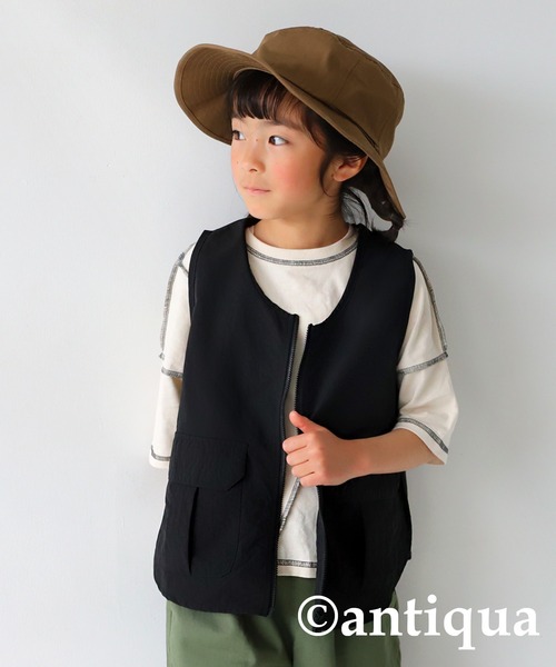 antiqua（アンティカ）の「水陸両用ドライ素材ベスト（ベスト・キッズ・ブラック/カーキ・160/120/140）」の9枚目の写真