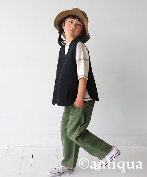 antiqua（アンティカ）の「水陸両用ドライ素材ベスト（ベスト・キッズ・ブラック/カーキ・160/120/140）」の11枚目の写真
