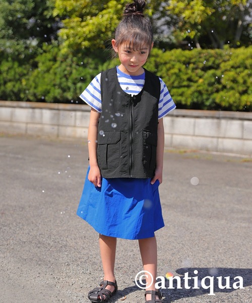 antiqua（アンティカ）の「水陸両用ドライ素材ベスト（ベスト・キッズ・ブラック/カーキ・160/120/140）」の4枚目の写真